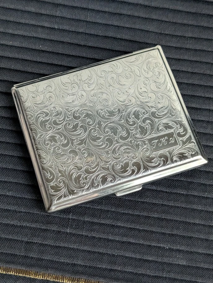 ww2 german cigarette case for sale Original WWII WW2 Trench Art Sweetheart Aluminium case Germany Cigarette Case In Collectible