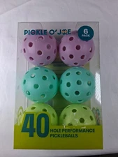 Pickleballs - 6 Pack - 40 Hole - New In Box! - Free Shipping
