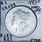 1883 S MORGAN SILVER DOLLAR HI GRADE GENUINE U.S. MINT RARE KEY COIN 8788