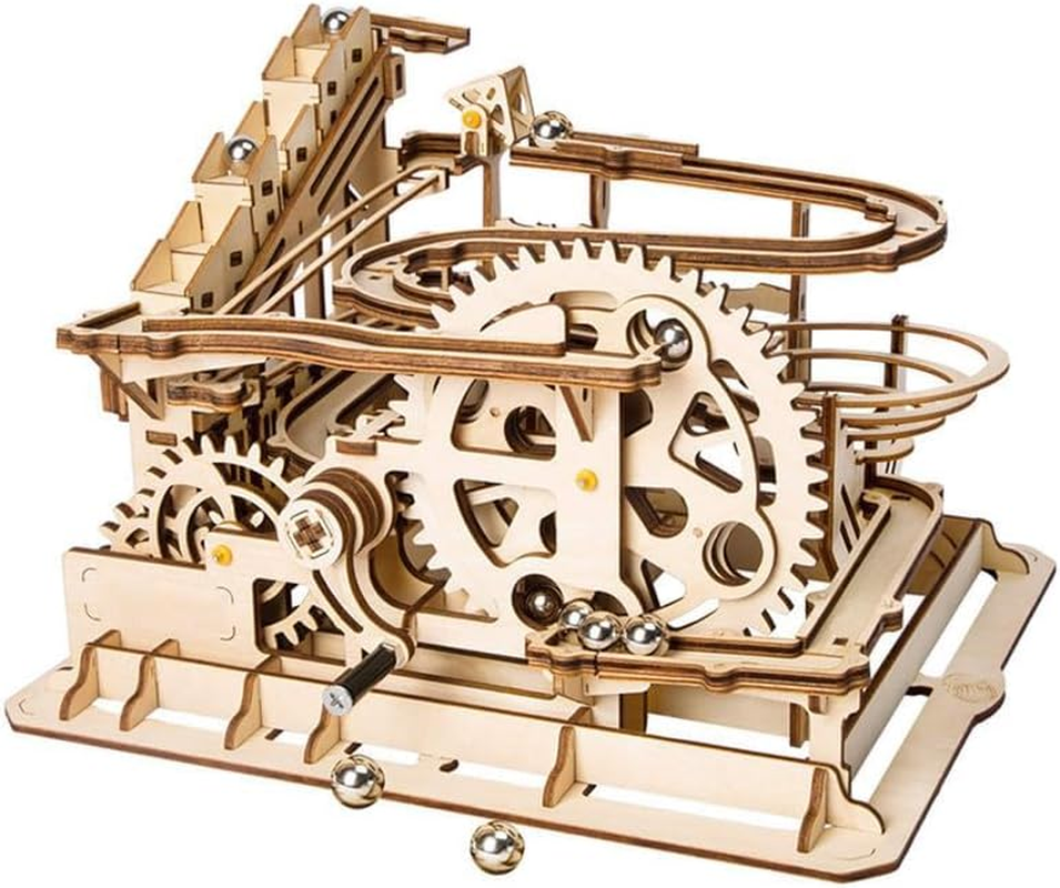 ROKR Hand Cranked Marble Run Wooden Model Kits Assembly 3D Wooden Puzzle Model