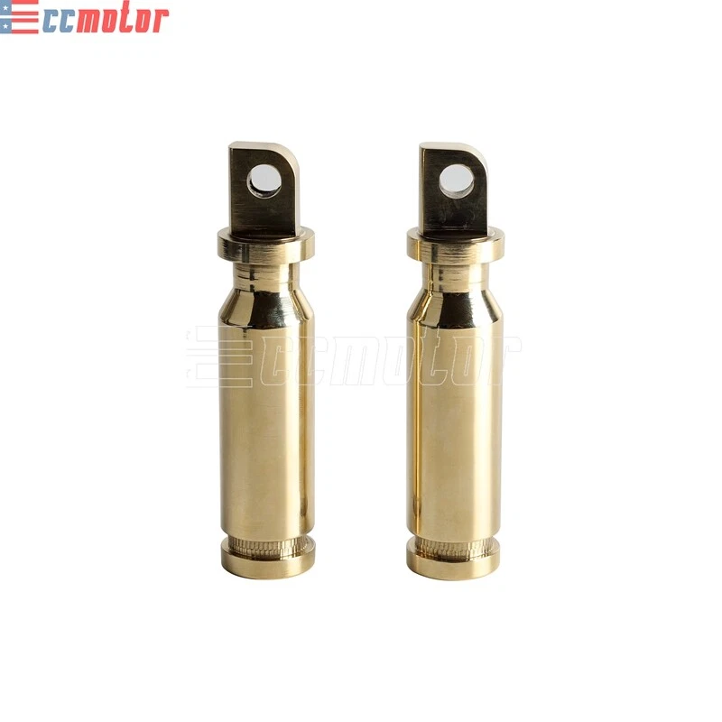 10mm Foot Pegs Footrest Brass Fit for Harley Davidson Touring Softail Sportster - Image 3 of 4