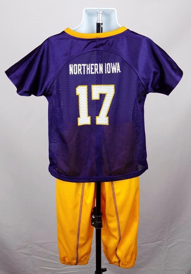 Northern Iowa Panthers Jersey Boy's 4T Purple Football Uniform Set New - Image 4 of 4