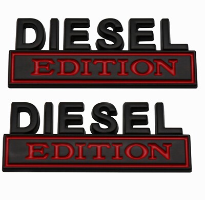 New Diesel Logo Edition Emblem Badge Trunk Back Car Sticker（2PC