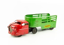 Vintage 1950s Wyandotte Express Livestock Cattle Truck 18" Pressed Steel Toy