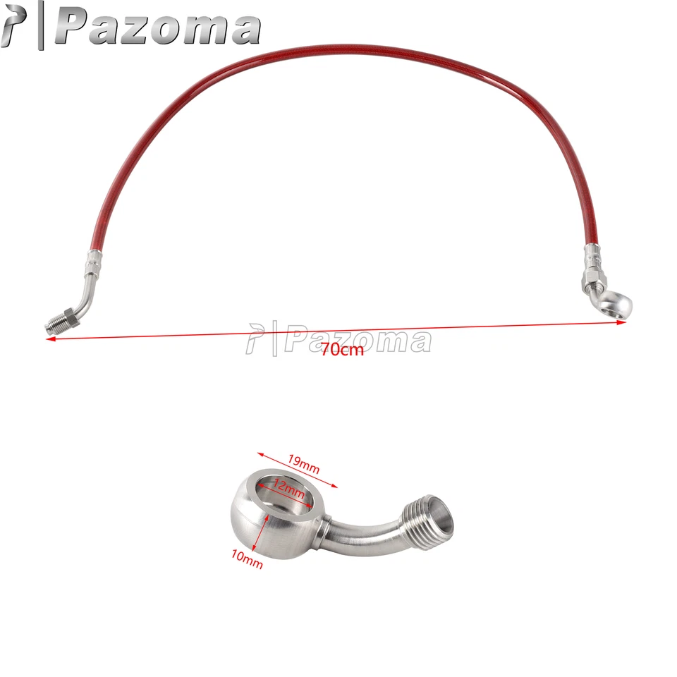 27.5" (70CM) Brake Line For Harley Softail Heritage Classic 114 FLHCS 2018-2023 — 第 2/4 张图片