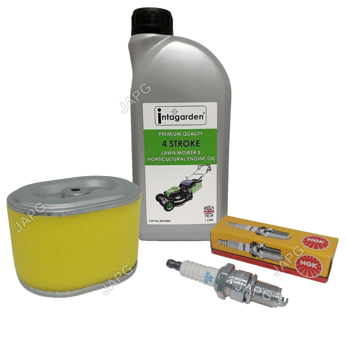 Service Kit for Honda GX140, GX160, GX200 Engine Air Filter, NGK Spark