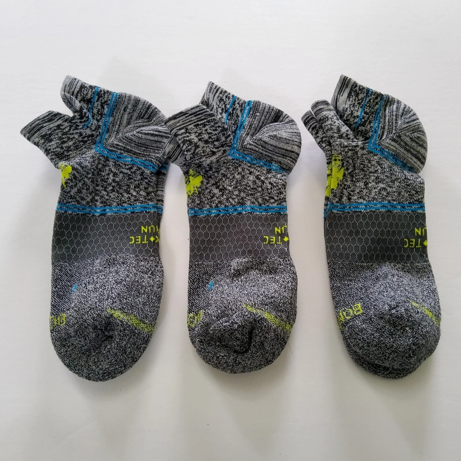Bombas Hex-Tec Run Athletic Ankle Socks Lot Of 3 Size L (One Pair Labeled Lefts)