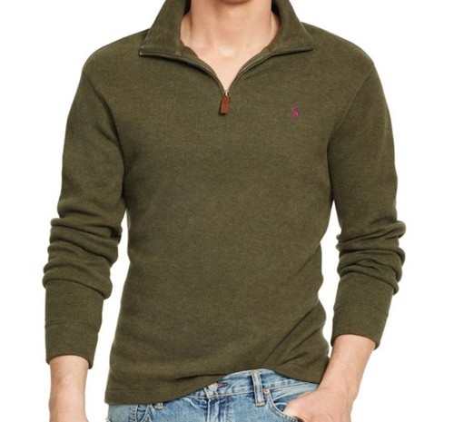 Polo Ralph Lauren French Rib Sweater Herren Half Zip Mock Neck Pullover - Bild 7 von 36