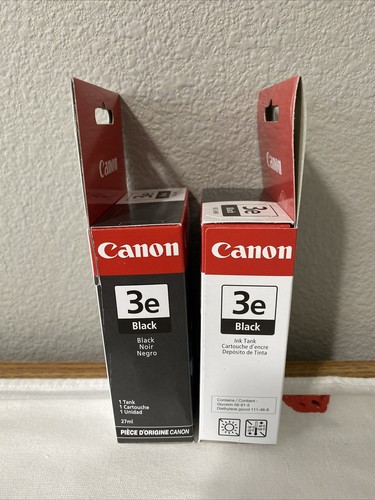 GENUINE Canon 3e Black Ink Cartridge BCI-3eBK 2 Pack NEW SEALED Creative Park - Picture 2 of 2
