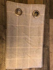 NEXT GREY Windowpane CHECK EYELET LINED CURTAINS  117x183 CM (46 X72")  PAIR