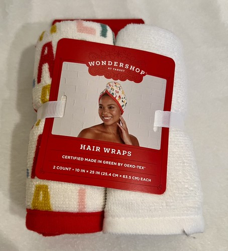 Hair Wrap Women's Winter Shower White/FALALA Multicolor Set of 2 New