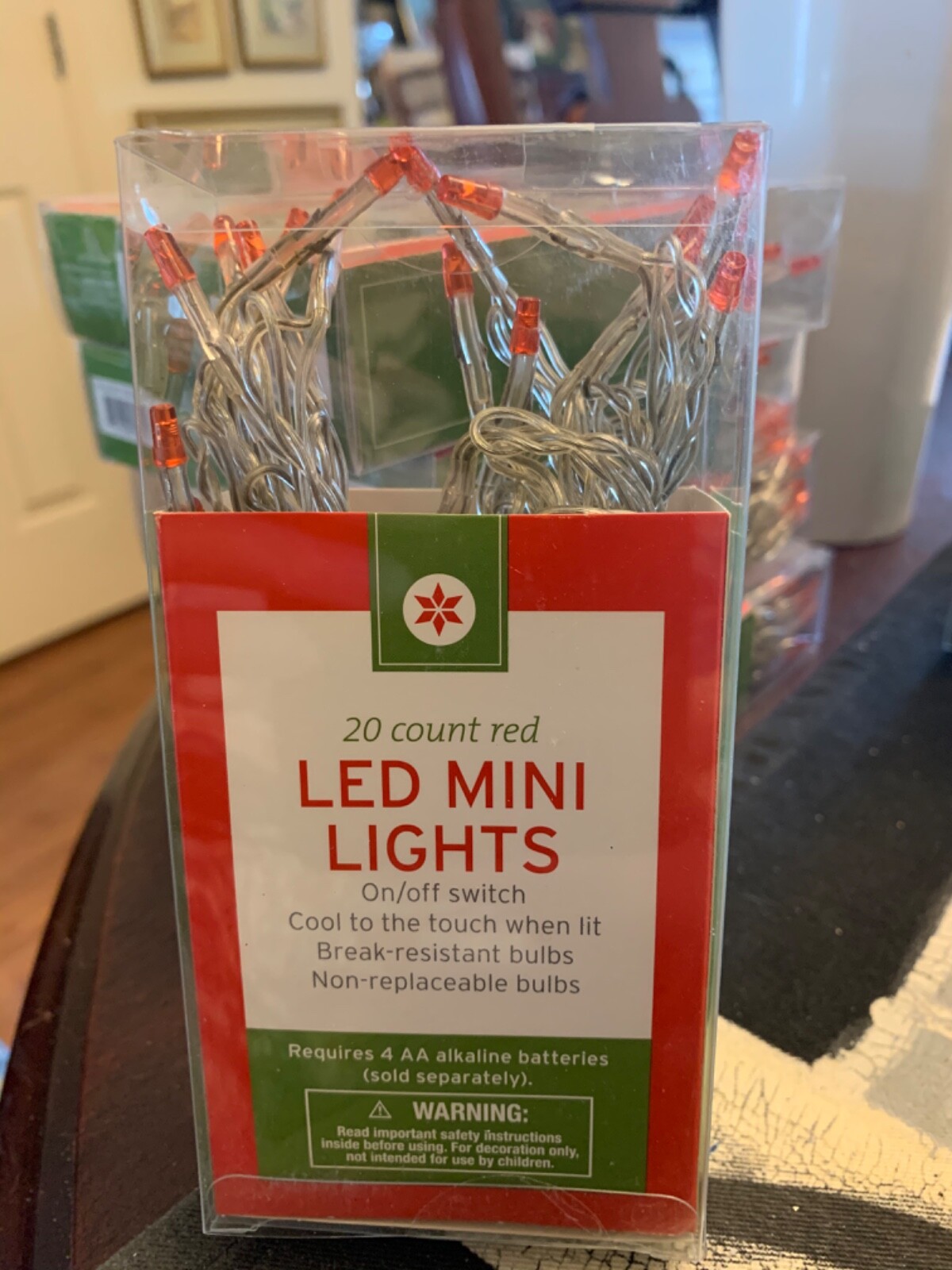 New 20 Ct Red LED Mini Lights Battery Operated eBay