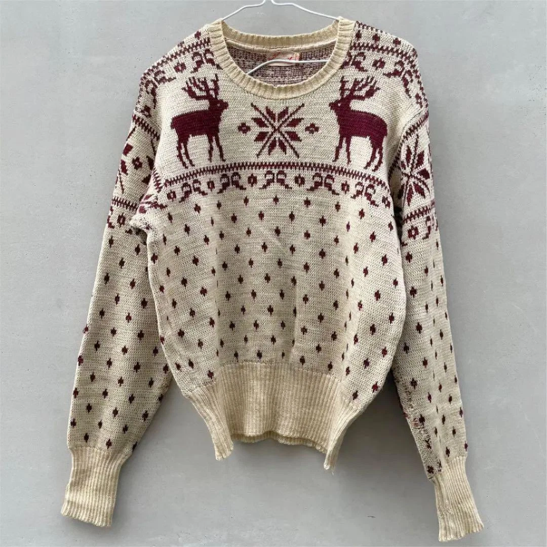 Jantzen Nordic Jacquard Sweater 1940s Size 40 Length 58cm Width