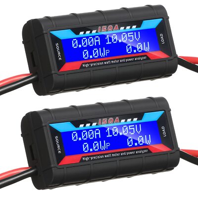 2 Pcs High Precision Watt Meter Power Analyzer Battery Consumption Performance M