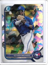 2022 Bowman Chrome ESTIVEN MACHADO 1ST PROSPECT ATOMIC REFRACTOR RC BLUE JAYS!