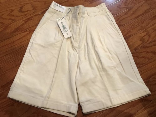 Pantalones cortos IZOD CLUB, talla 6, pana 100 % algodón, Burmuda en ""natural""/marfil. NUEVO. - Imagen 3 de 12