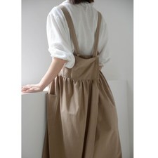 Femmes Coton Imperméable Tablier Cuisson Pâtisserie Cuisine Café Jardinier