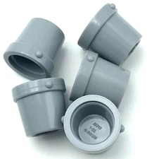 Lego 5 New Light Bluish Gray Containers 1 x 1 x 1 Stud Tapered Bucket Pieces