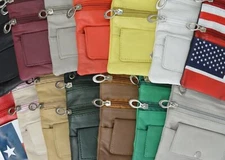 New PASSPORT Leather ID Holder Neck Travel Pouch Wallet/ Brown,Black,Tan,Pink