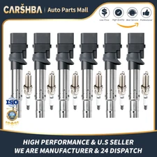 6* Ignition Coil &Spark Plugs for Porsche Cayenne VW Audi 3L 3.2L 3.6L UF531 V6