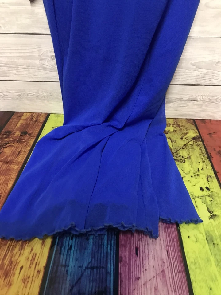 Jane Norman 1 Shoulder Motif Maxi Dress Blue Size 8 BNWT RRP £50 - Image 4 of 4