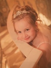 David's Bridal Wedding Gold / Champagne Crystals Tiara