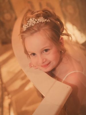 David's Bridal Wedding Gold / Champagne Crystals Tiara