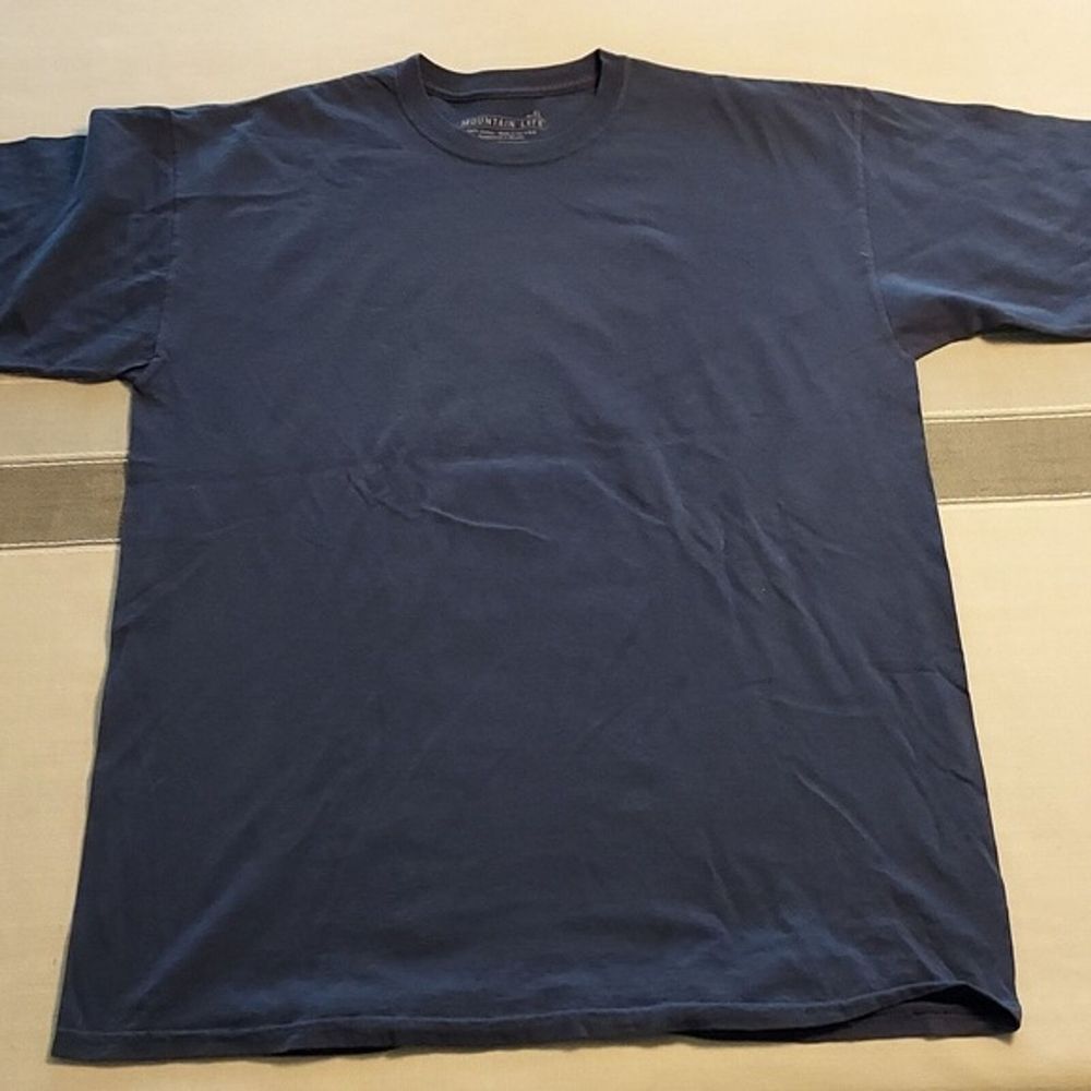 ALTRA T shirt Mountain Life uomo XL SS pesca hockey blu grafica maglietta novità divertente