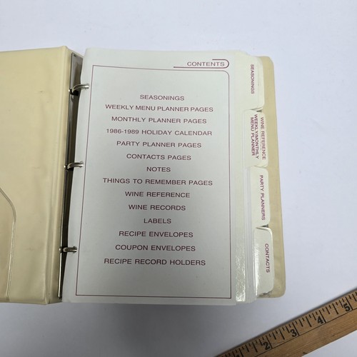 Organizador de cocina de colección carpeta de 3 anillos colección de recetas osos de chef 1989 - sin usar - Imagen 3 de 14