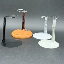 Lot Of 4 Doll Stands Metal Adjustable Various Sizes