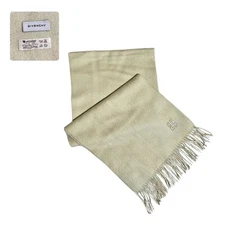 Givenchy Womens Mens 100% Wool Italy Made Plaid check Wrap Warm Scarves Scarf