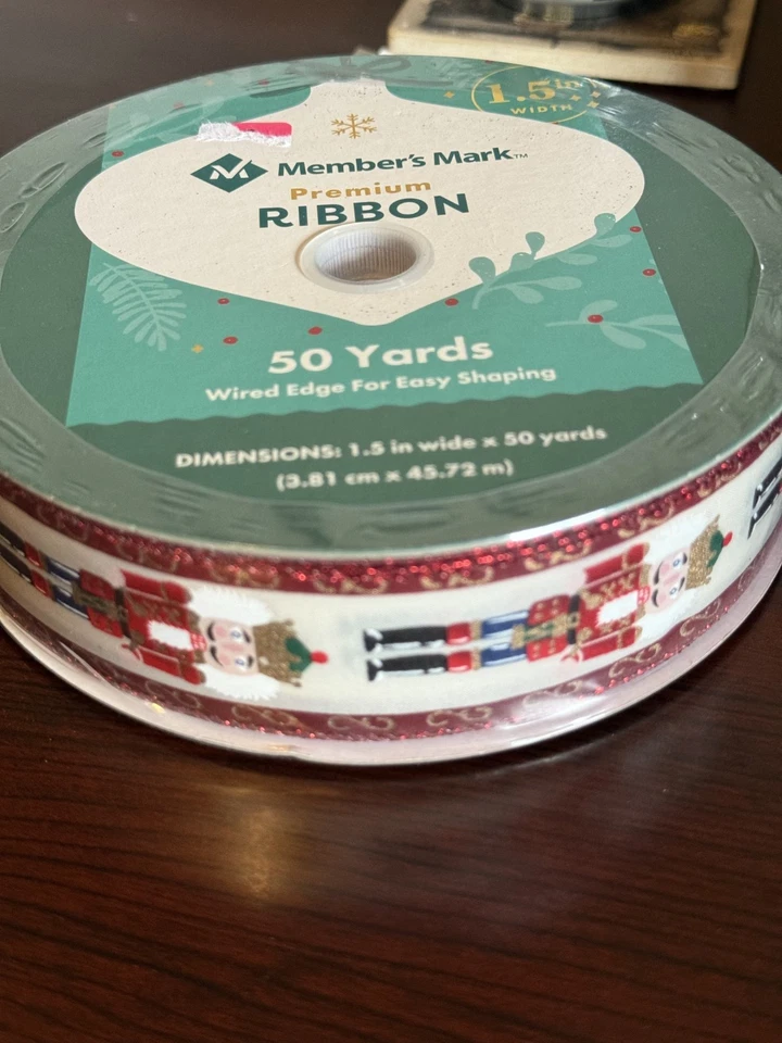 Christmas Ribbon New/Sealed 1.5' x 50 yds.  - Image 2 of 2