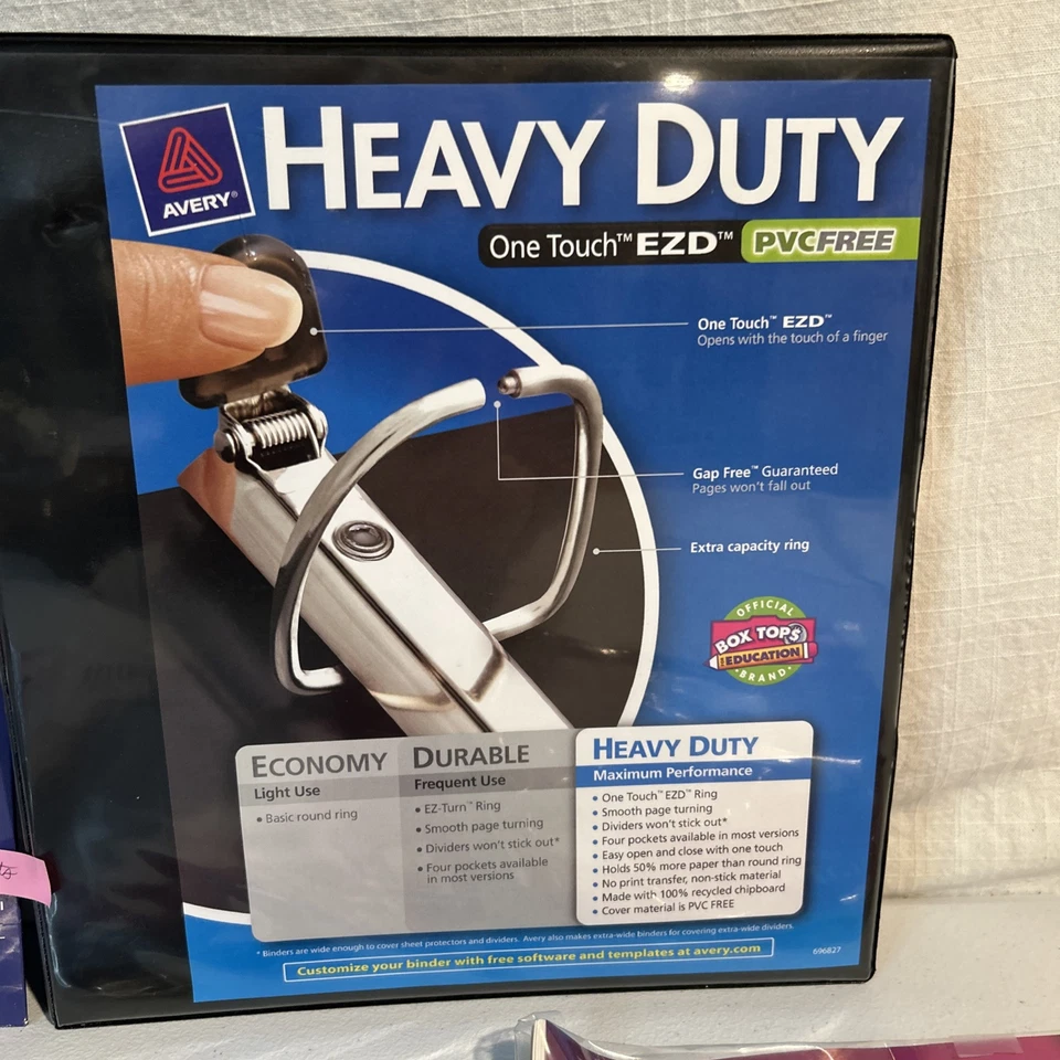 Lot Of Office School Supples Binder Open Business Cards Dividers Binder Pockets - Image 4 of 4