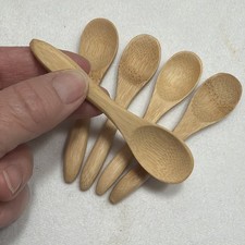 5 Bamboo Spoons, Mini Salt Spoon/Tiny Wooden Spoons for Spices Tasting 3.85  