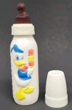 Vintage 1984 Evenflo Baby Bottle Disney Donald Duck Top Cap Nipple