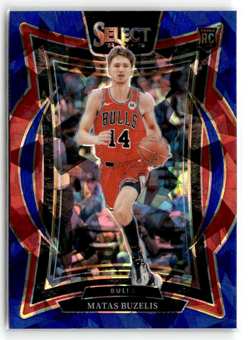2024-25 Panini Select #70 Matas Buzelis Blue Cracked Ice Prizm
