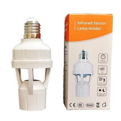 Adaptateur capteur PIR E27 pour détection de mouvement et contrôle LED (70 car - Photo 1/4