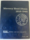 SILVER Mercury Head Dime Collection 1916–1945 Partial 38 of 74 Coins