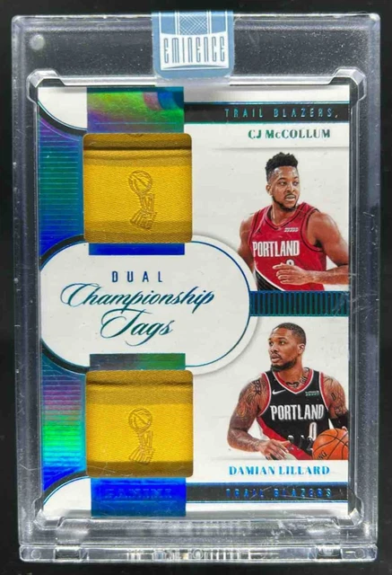 2024-25 Panini Eminence CJ McCollum Damian Lillard Dual Championship Tags #2/2