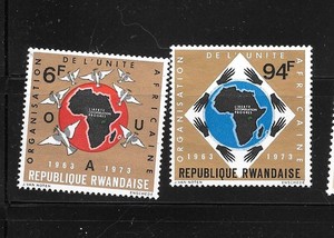 RWANDA SC#532-3 1973 MNH XF OLD MAP COMMEMORATIVE PICTORIAL  STAMP SET