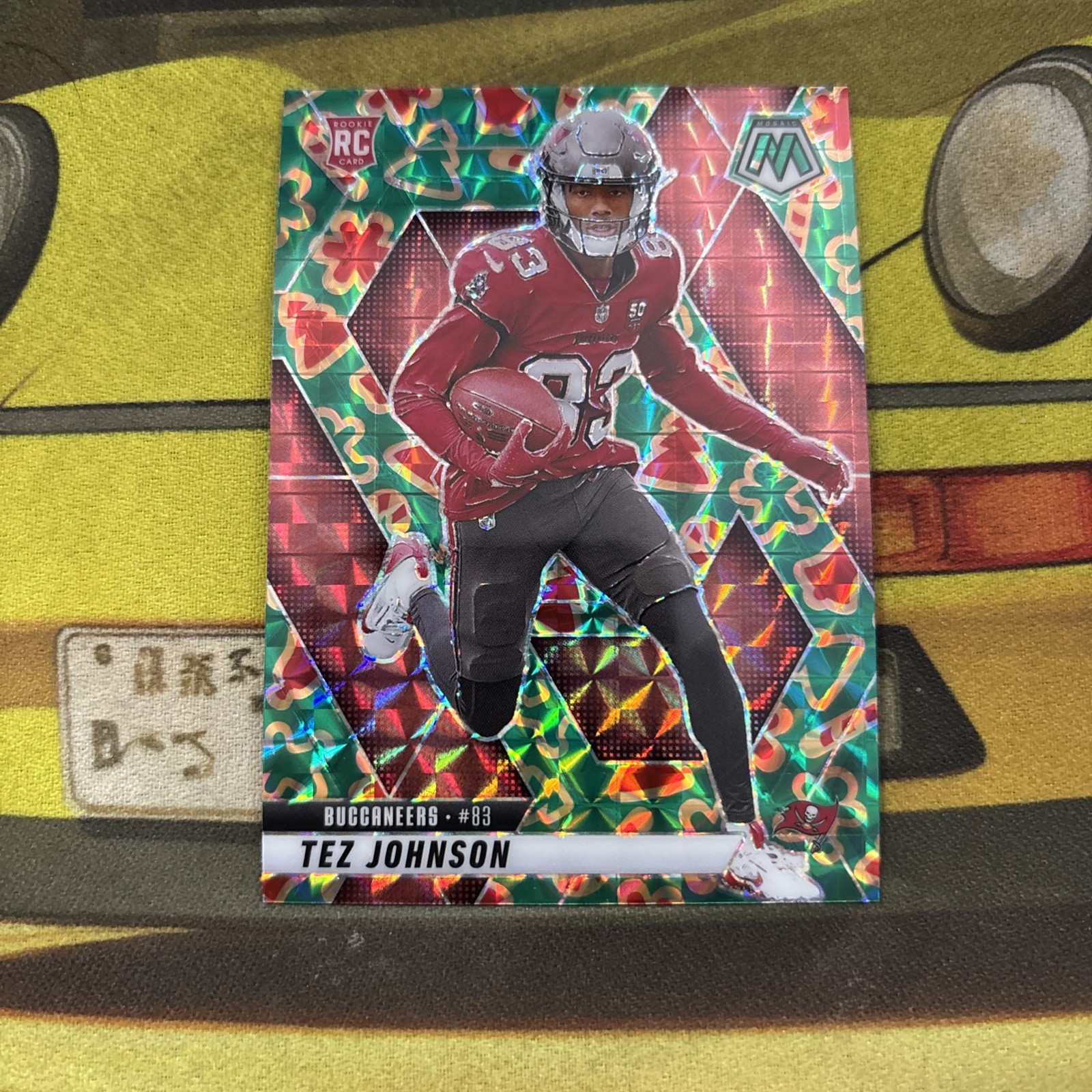2025 Mosaic Tez Johnson RC #316 Cookies Prizm RARE SSP Buccaneers Rookie