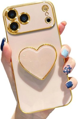 Cute Case for iPhone 17 Pro Max 6.9'', Pink Soft Plating TPU Shockproof Cover
