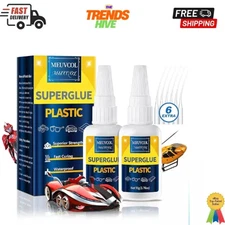Super Glue for Plastic 100G, Heavy Duty Plastic Glue Model Kit for Legos Car ABS