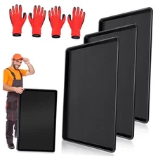 3 Pcs Extra Large Oil Drip Pan – 35.4 x 24 x 1.5 Inch, Auto Oil Change 3PCS