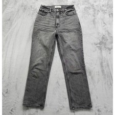 Abercrombie Fitch Jean Size 25/0R Gray Curve Love Ultra High Rise Ankle Straight