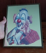 Vintage Ringo the Clown Arthur Sarnoff  Clown Mirror Vintage Carnival Prize 10x8