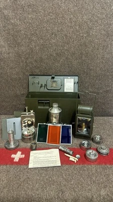 BW Einheitslaterne Bundeswehr Petroleumlampe Karbid mit Zubehör in Metallkiste - Bild 1 von 4
