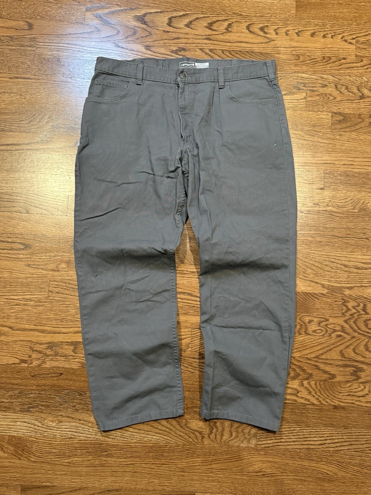 Carhartt Relaxed Fit Gray Work Pants 40x30 | Heavyweight Carpenter Style