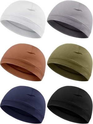 Syhood 6 Pieces Men Skull Caps Cotton Beanies Sleep Hats Multifunctional Helm...