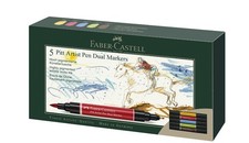 FABER-CASTELL Tuschestift PITT artist pen Dual Marker 5er Etui